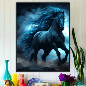 Blue Horse Running